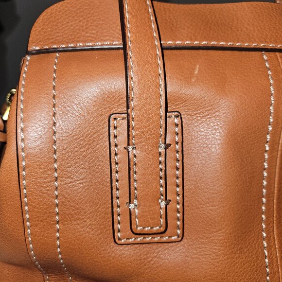 FOSSIL Brown Leather Emma Crossbody/Satchel bag with Key Charm - Picture 15 of 16